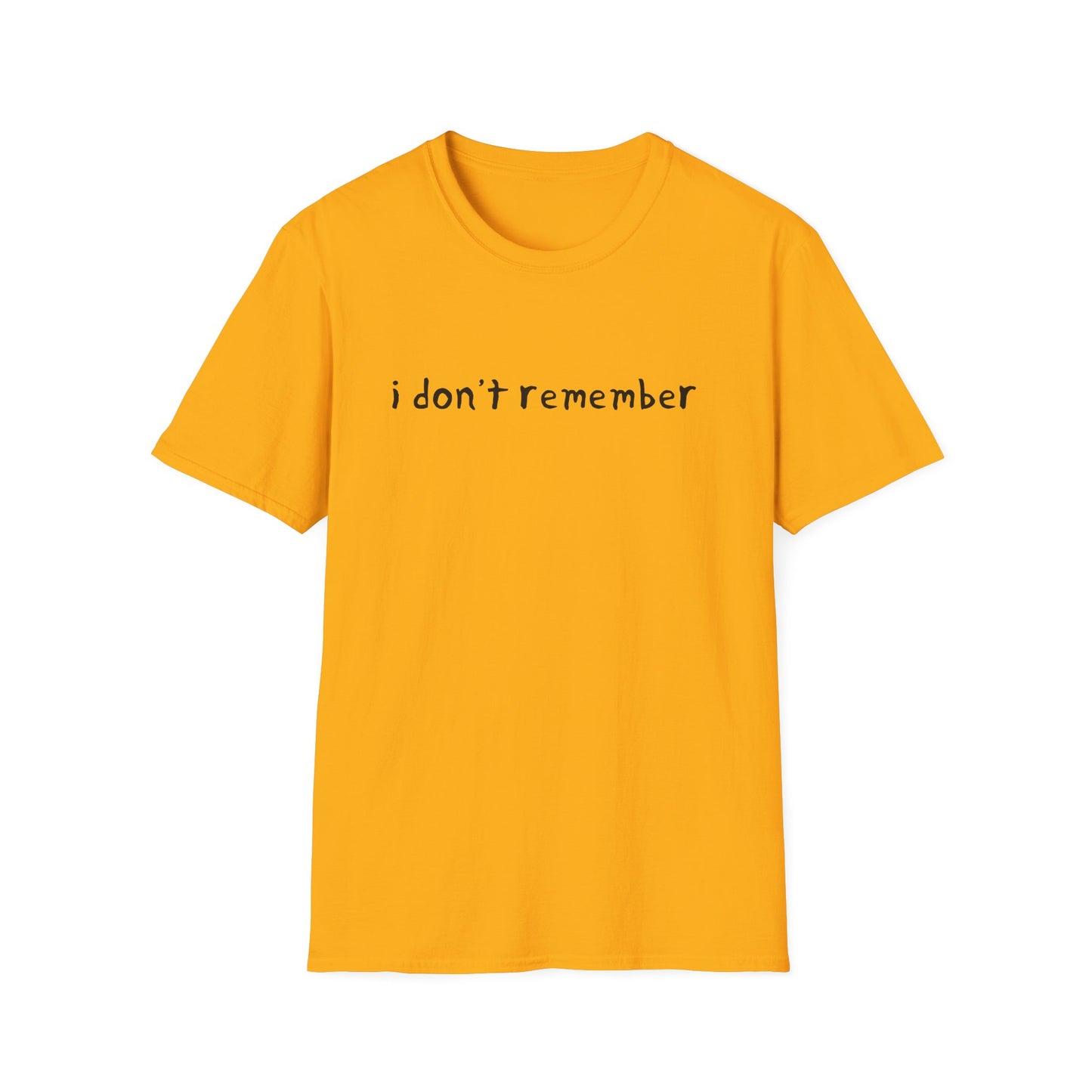 i don't remember hand drawn font tshirt