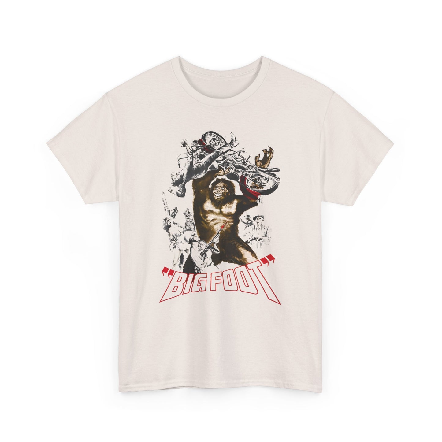 1970 bigfoot movie poster reproduction tshirt