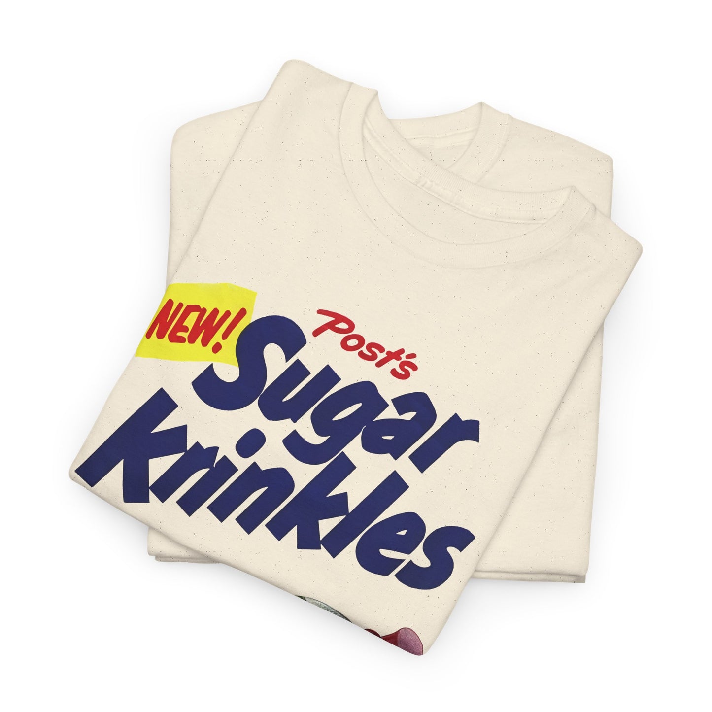 1950s cereal box graphic sugar krinkles tshirt