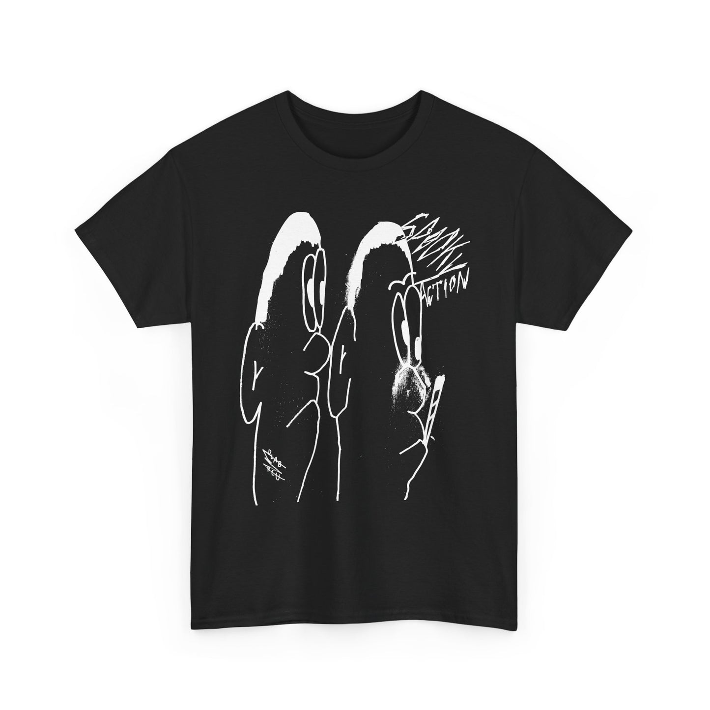 vintage norweigan weird doodle spooky action reproduction tshirt