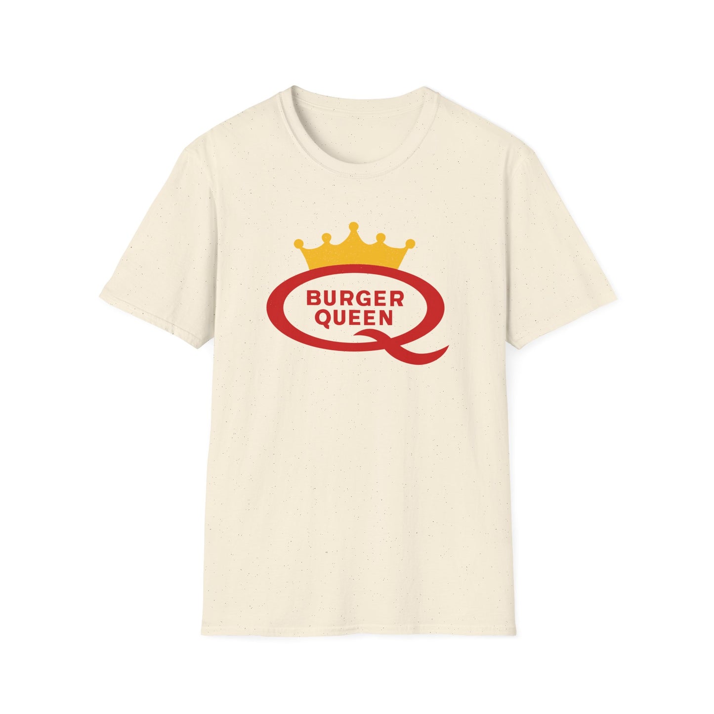 vintage defunct burger queen fast food logo tshirt
