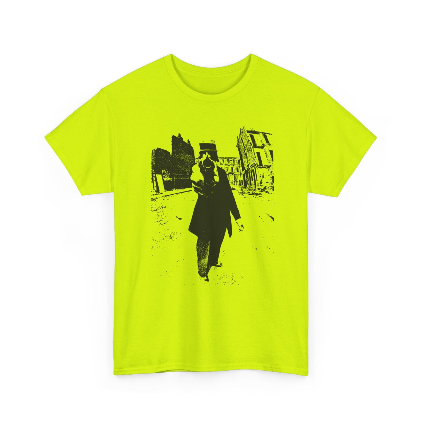 1960s counter culture magazine (friends) man with gun cover custom edit tshirt