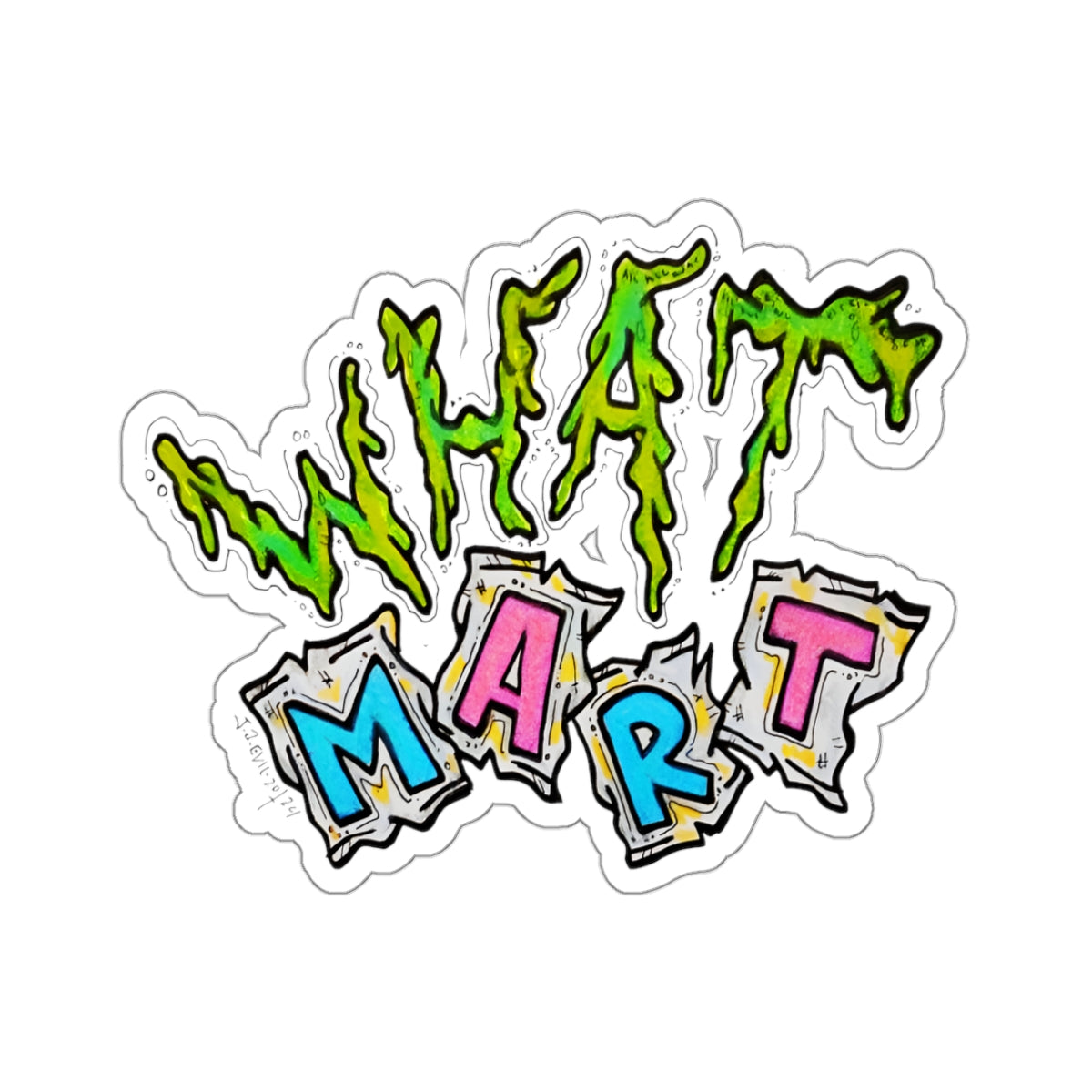 whatmart logo kiss-cut sticker