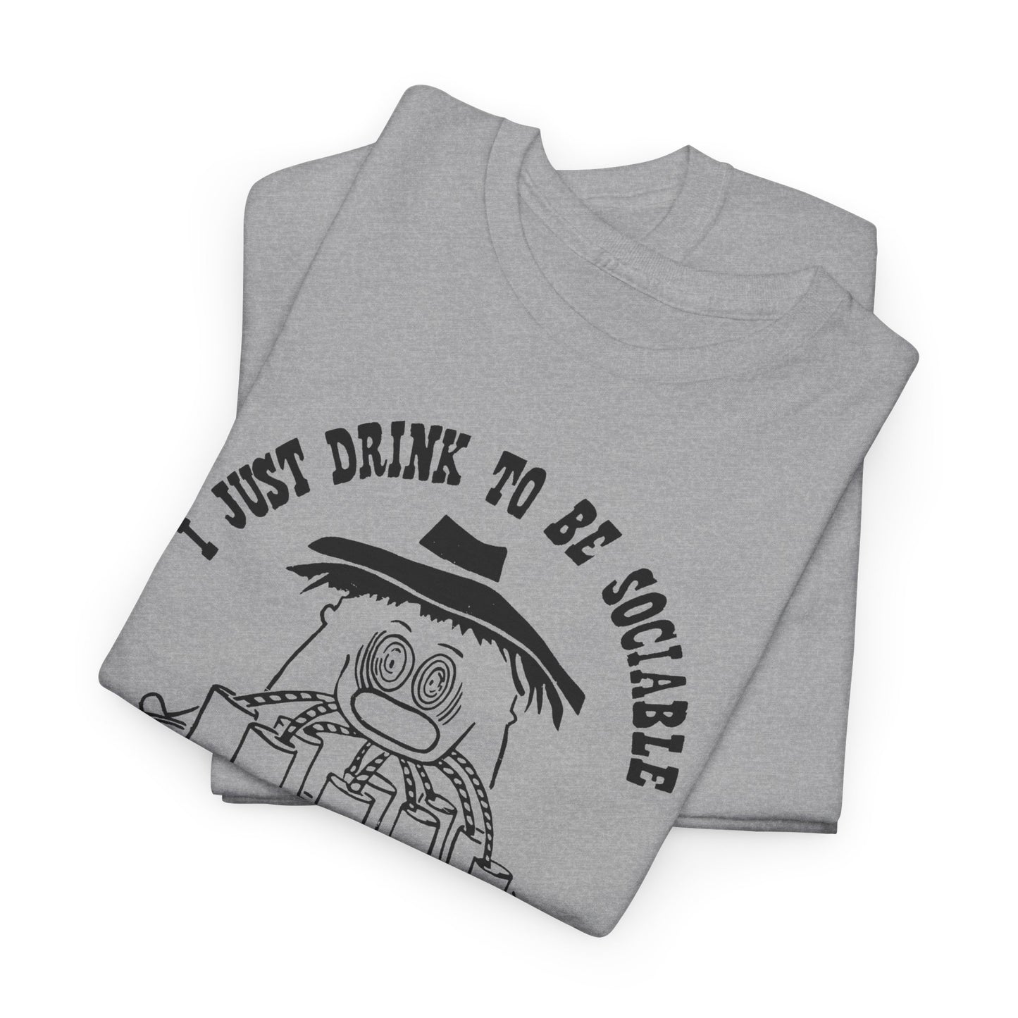 vintage i just drink to be sociable reproduction tshirt