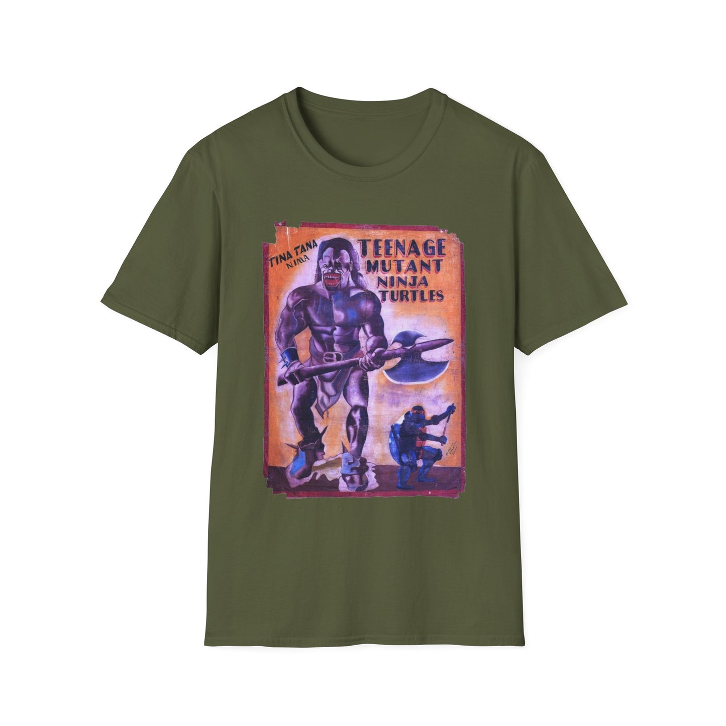 teenage mutant ninja turtles 1990 ghanaian movie poster tshirt