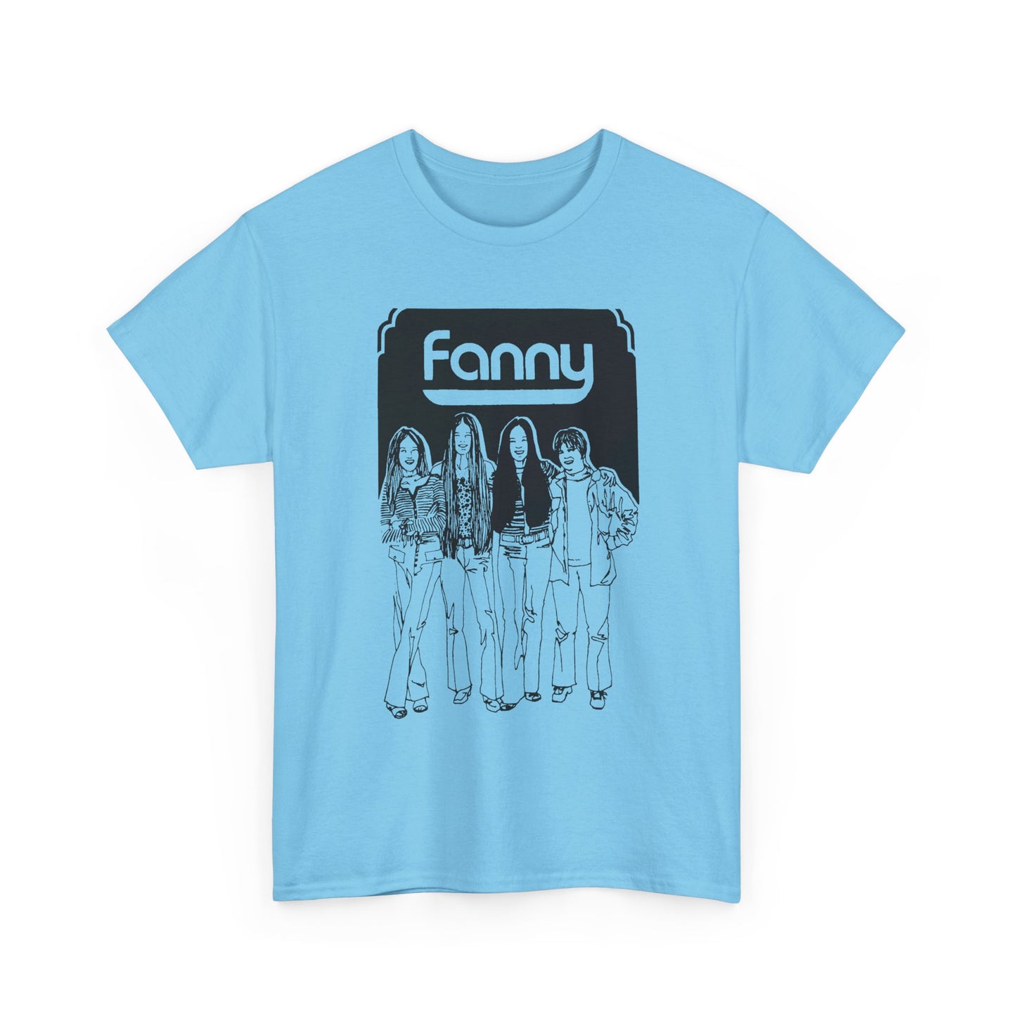 1970s rock n roll band fanny show poster tshirt