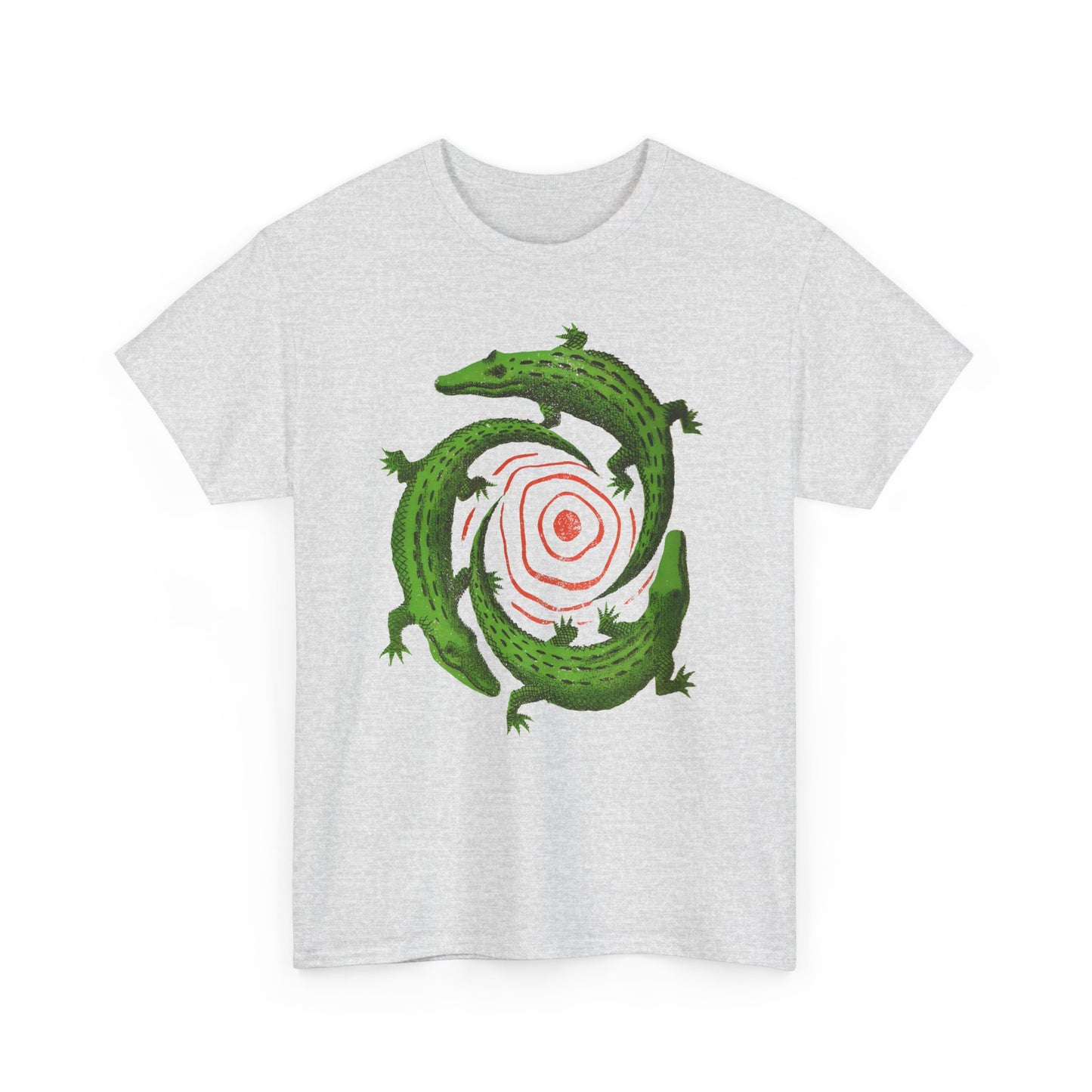 mid century manolo prieto three alligators swirl book cover tshirt