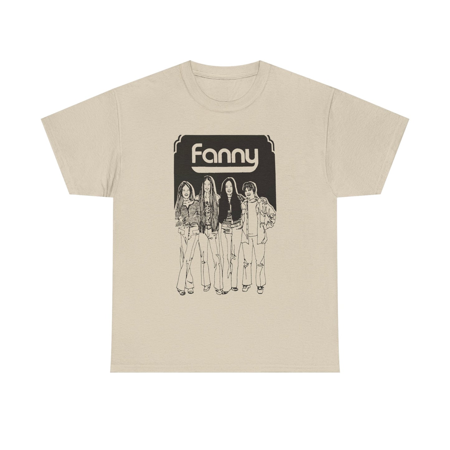 1970s rock n roll band fanny show poster tshirt