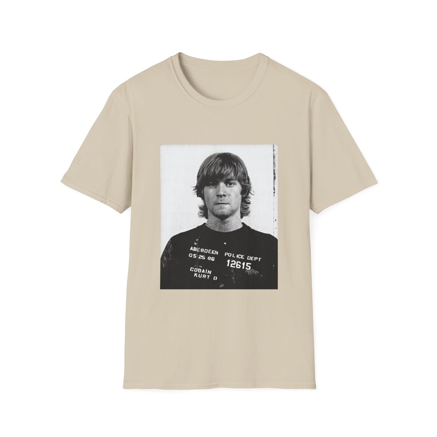 kurt cobain mugshot tshirt