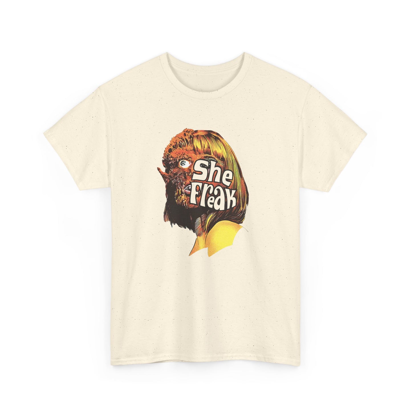 she freak 1967 exploitation horror film comic halftone style tshirt