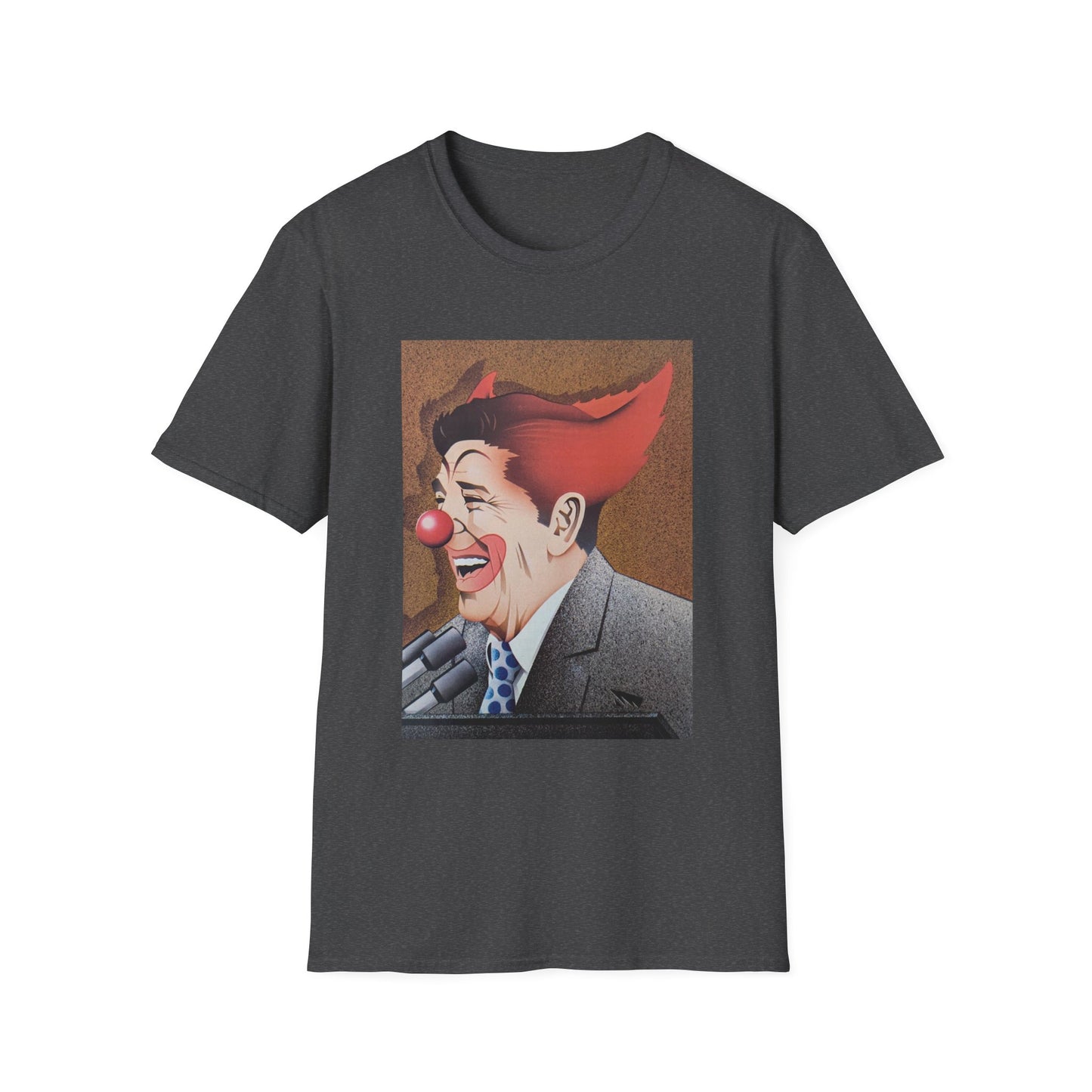 ronald reagan 40th US president clown tshirt