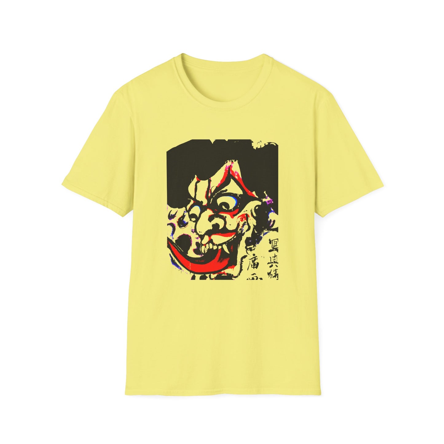 kawanabe kyosai 1831 to 1889 demon face modern edit reproduction tshirt