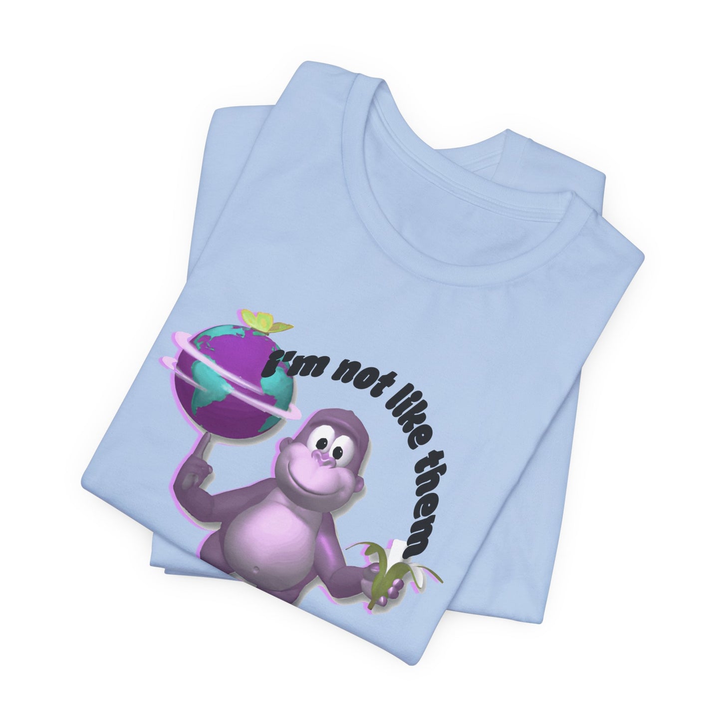 incredible graphic design bonzibuddy dumb tshirt "i'm not like them but i can pretend"