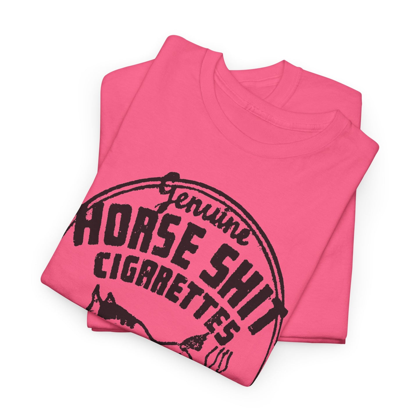 vintage horse shit cigarettes graphic reproduction tshirt