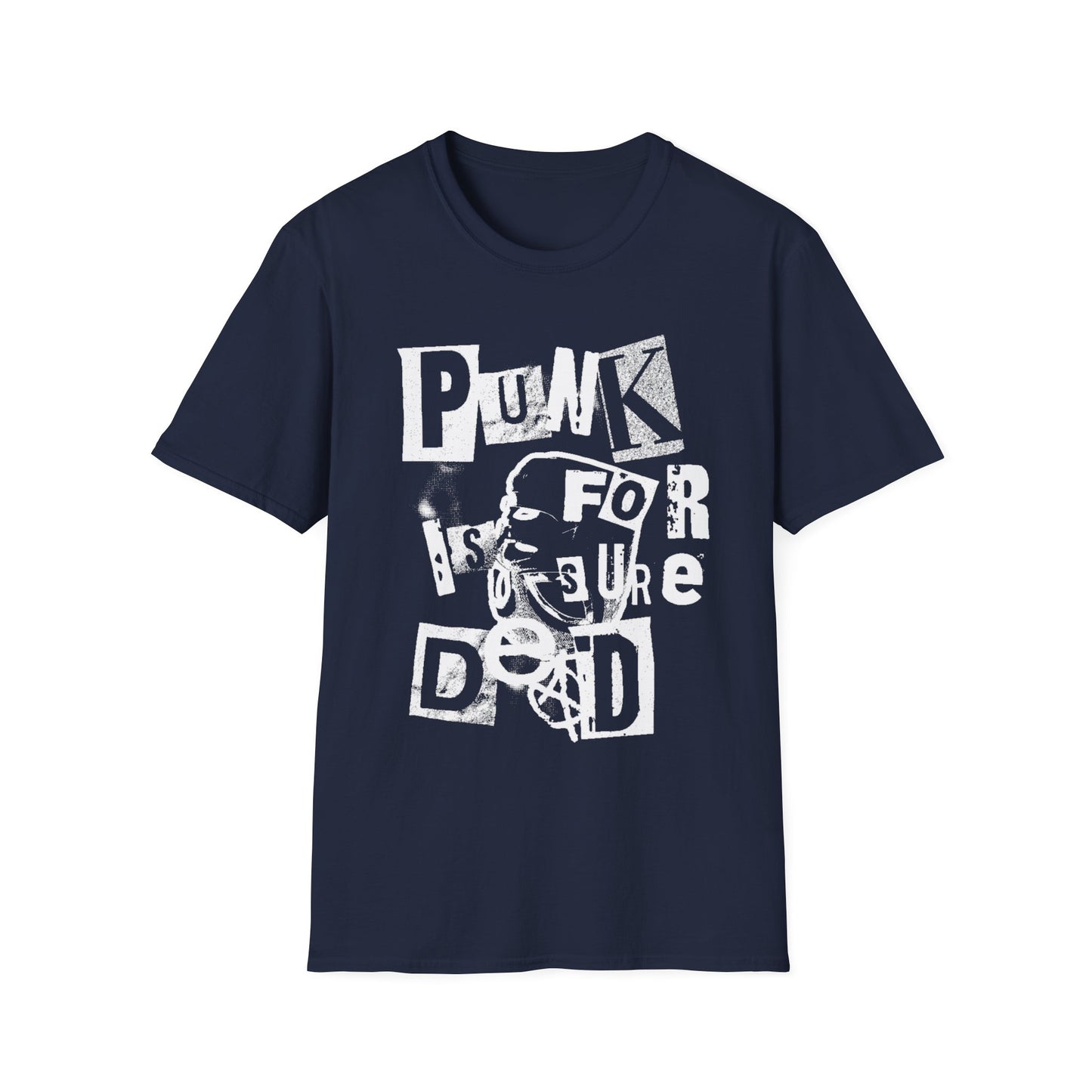 punk is for sure dead spray spaint style tshirt