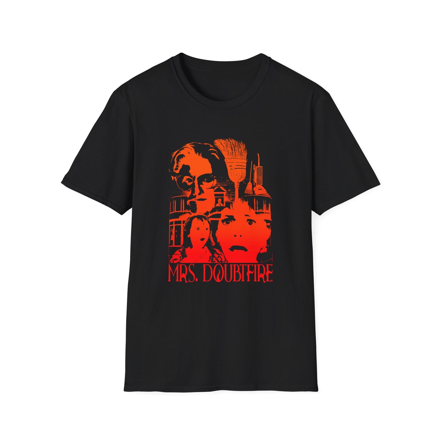 mrs. doubtfire 1993 horror movie parody tshirt