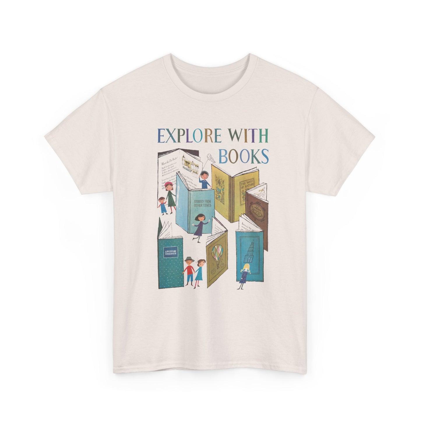 1957 book week poster by a&m provensen explore with books tshirt