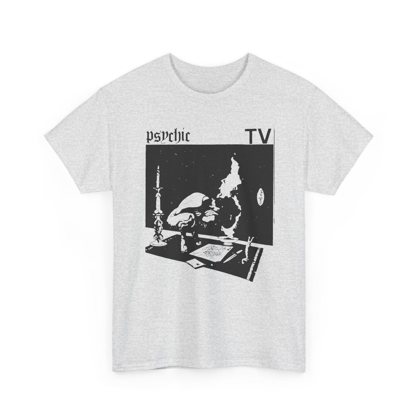 1985 cassette cover for post punk band psychic tv  tshirt