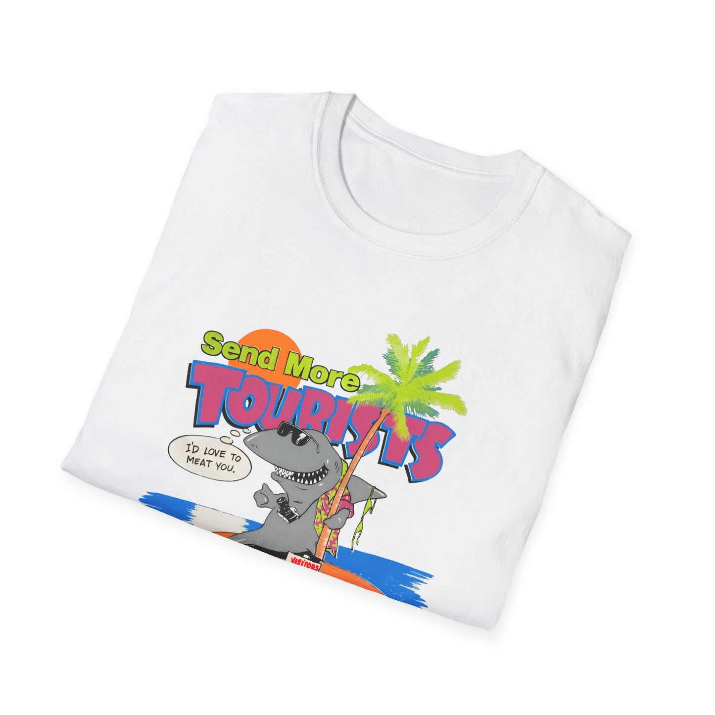 vintage 1980s send more tourists graphic tshirt