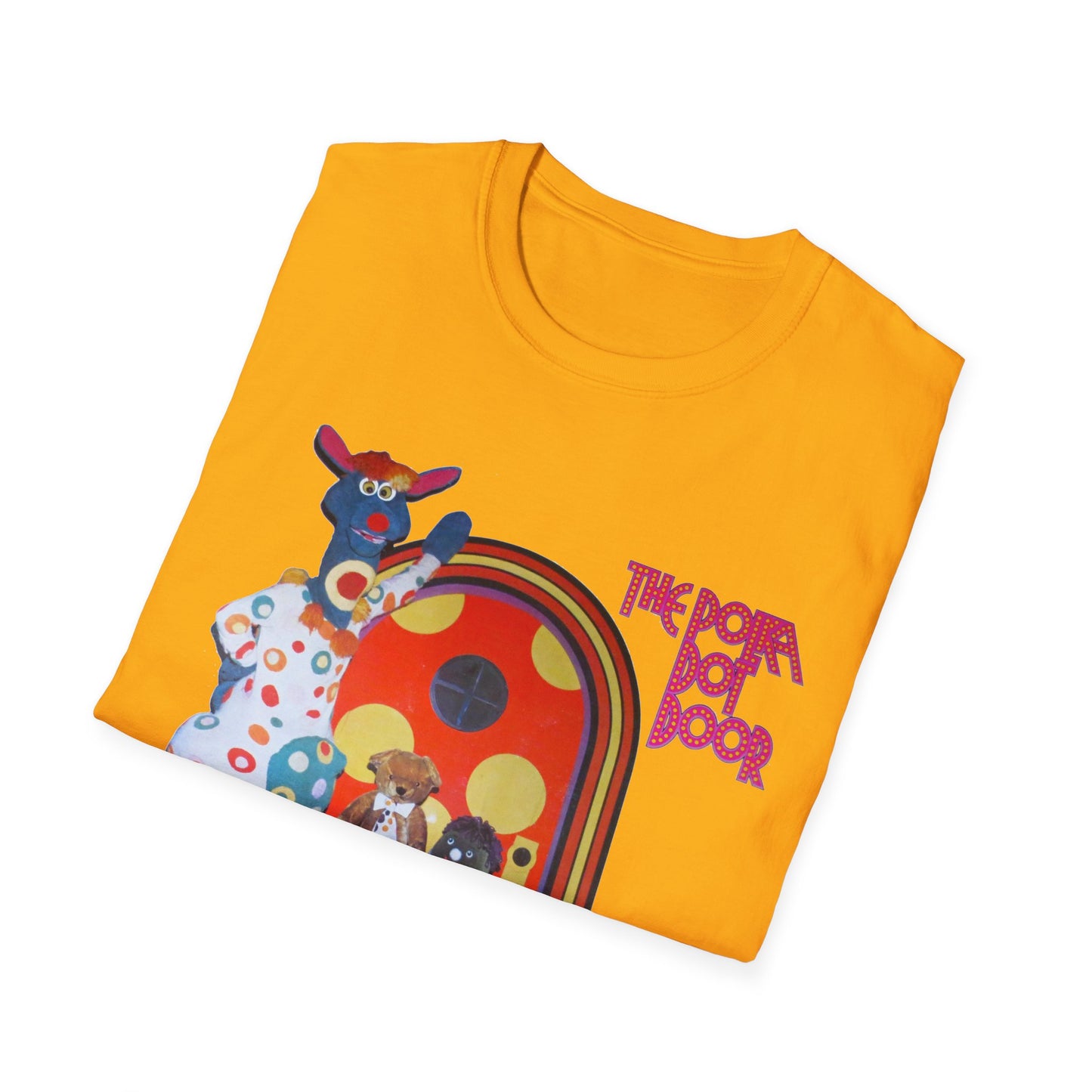 polka dot door 70's kids tv show tshirt