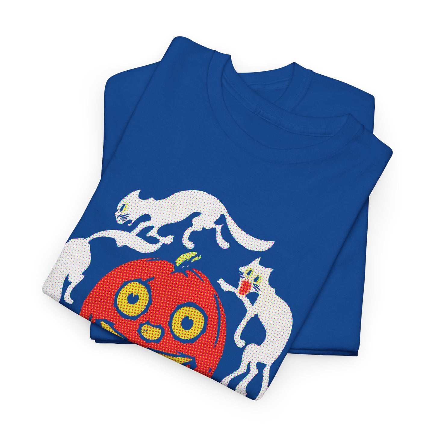 early 1900s halloween crepe paper jacko with cats custom edit tshirt