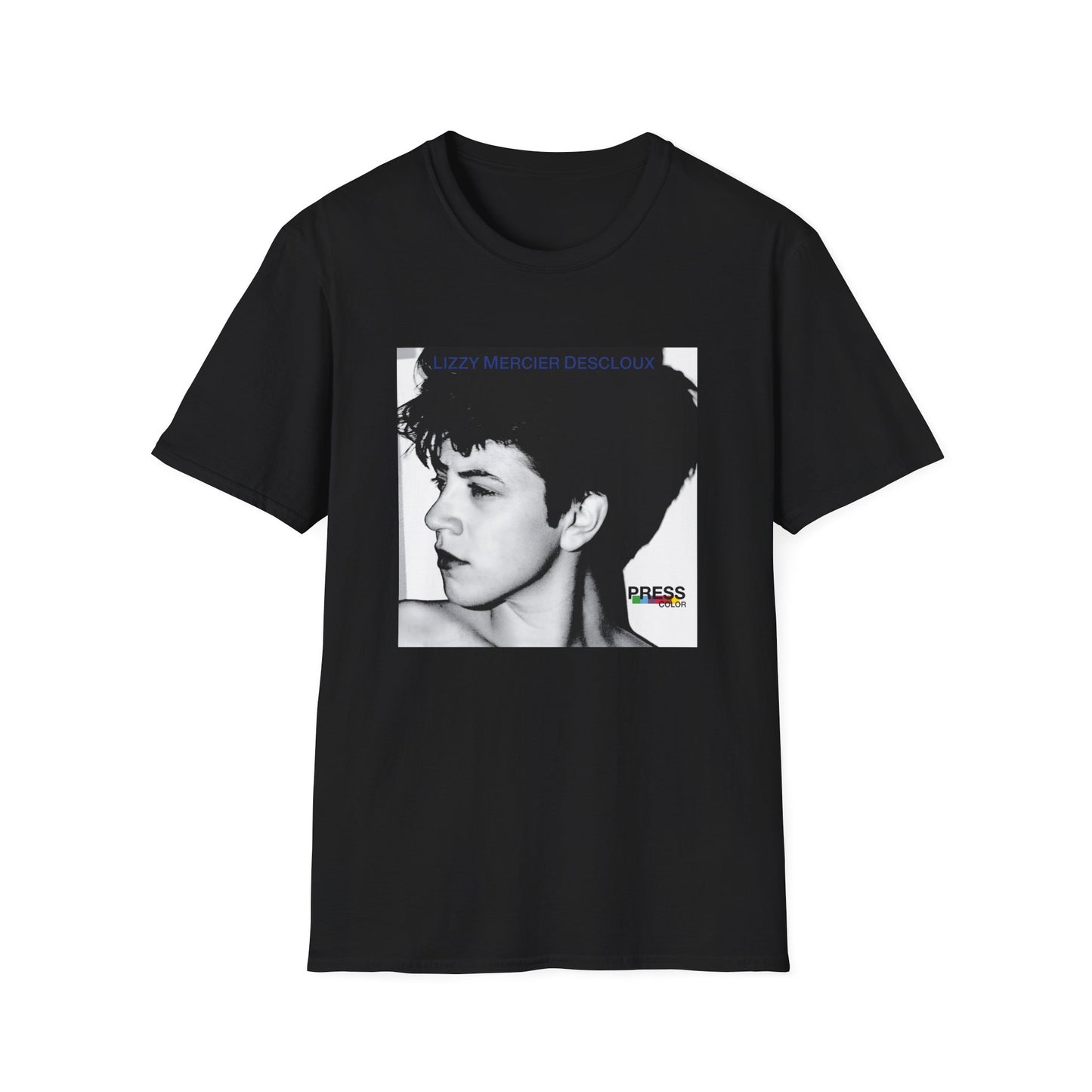 lizzy mercier descloux 1979 press color album cover tshirt