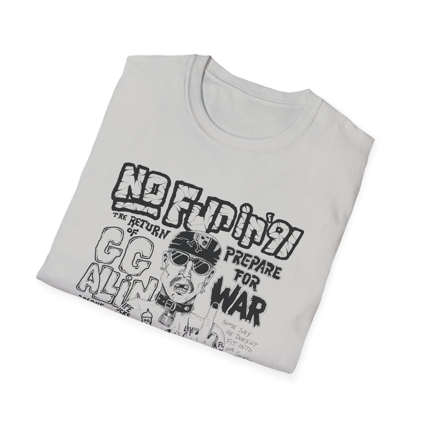 no fun in '91 gg allin show poster tshirt