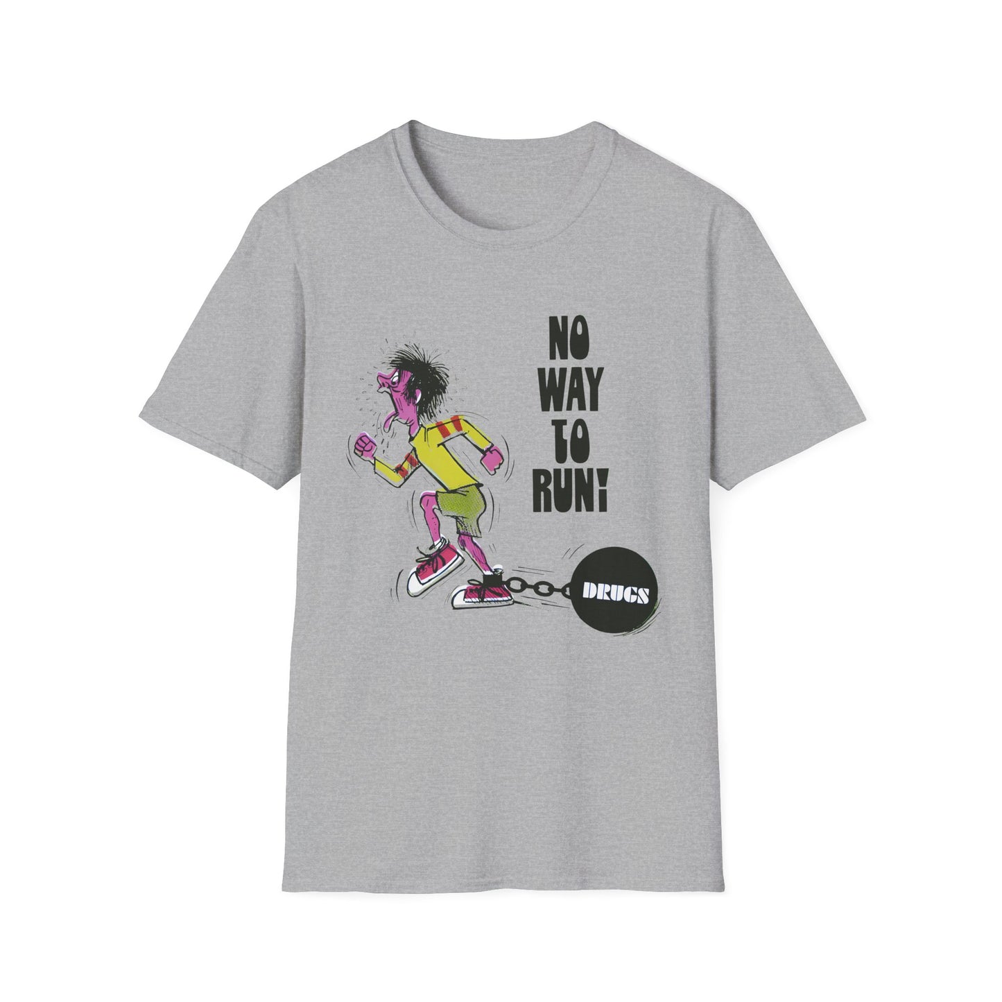 1960s/70s anti-drug poster no way to run (drugs) by smartset smarteen s.o.s tshirt