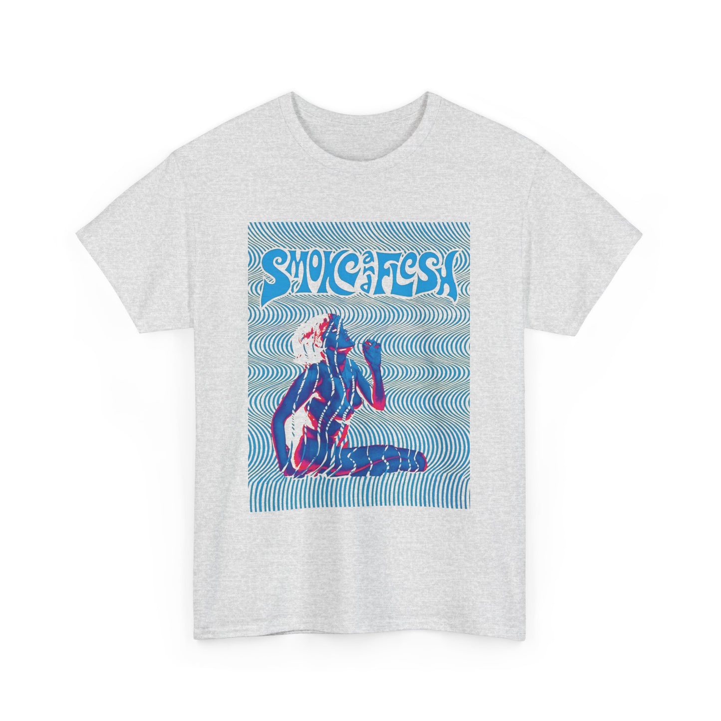 1960s psychedelic poster smoke and flesh reproduction tshirt