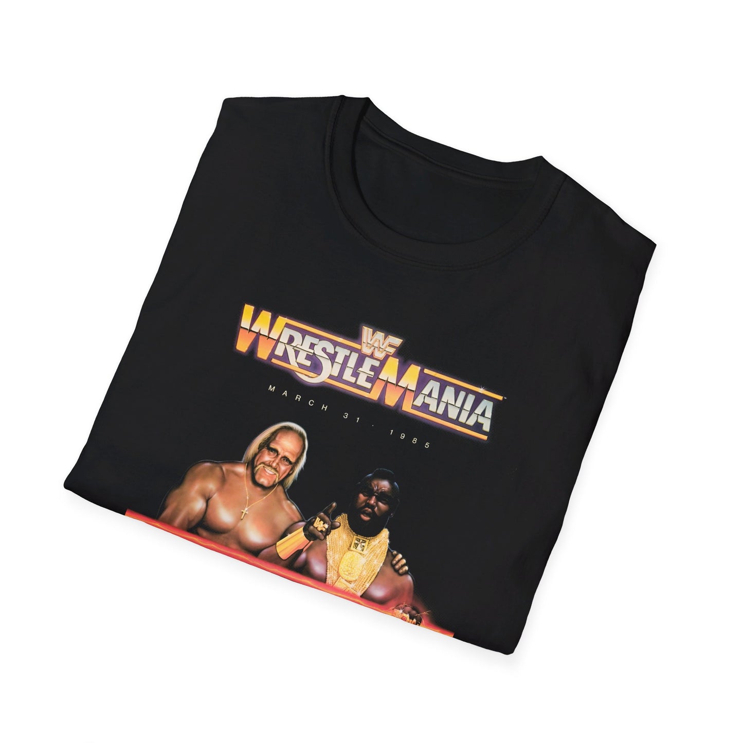 first wrestlemania 1985 hulk hogan and mr. t reproduction tshirt