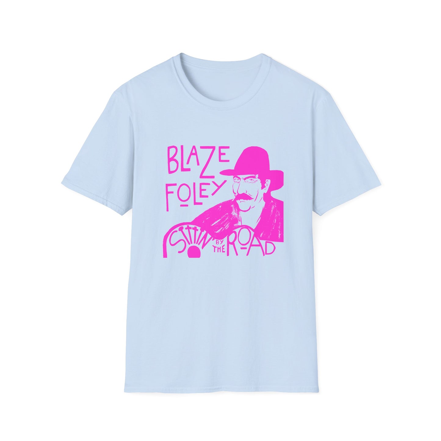 blaze foley sittin' by the road pink stencil fan art tshirt