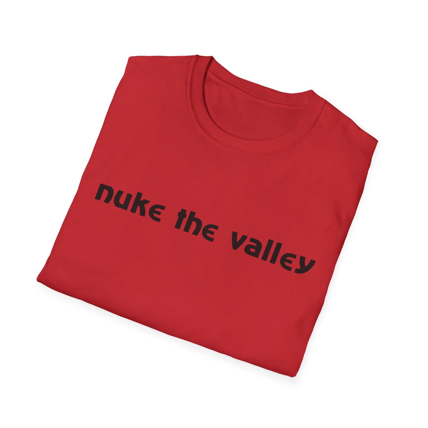 80s slogan "nuke the valley" tshirt