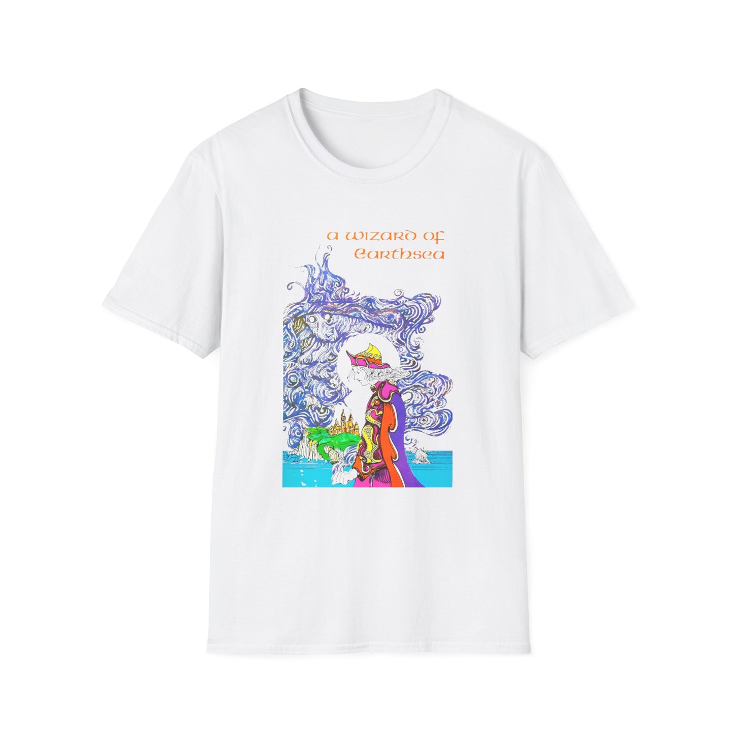 a wizard of earthsea novel by ursula k. le guin book cover tshirt