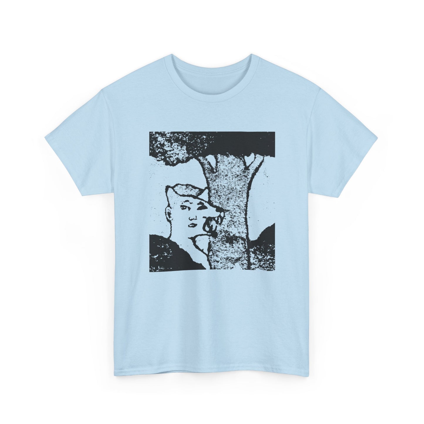 mid twentieth century the boy and the dog illusion artwork reproduction tshirt