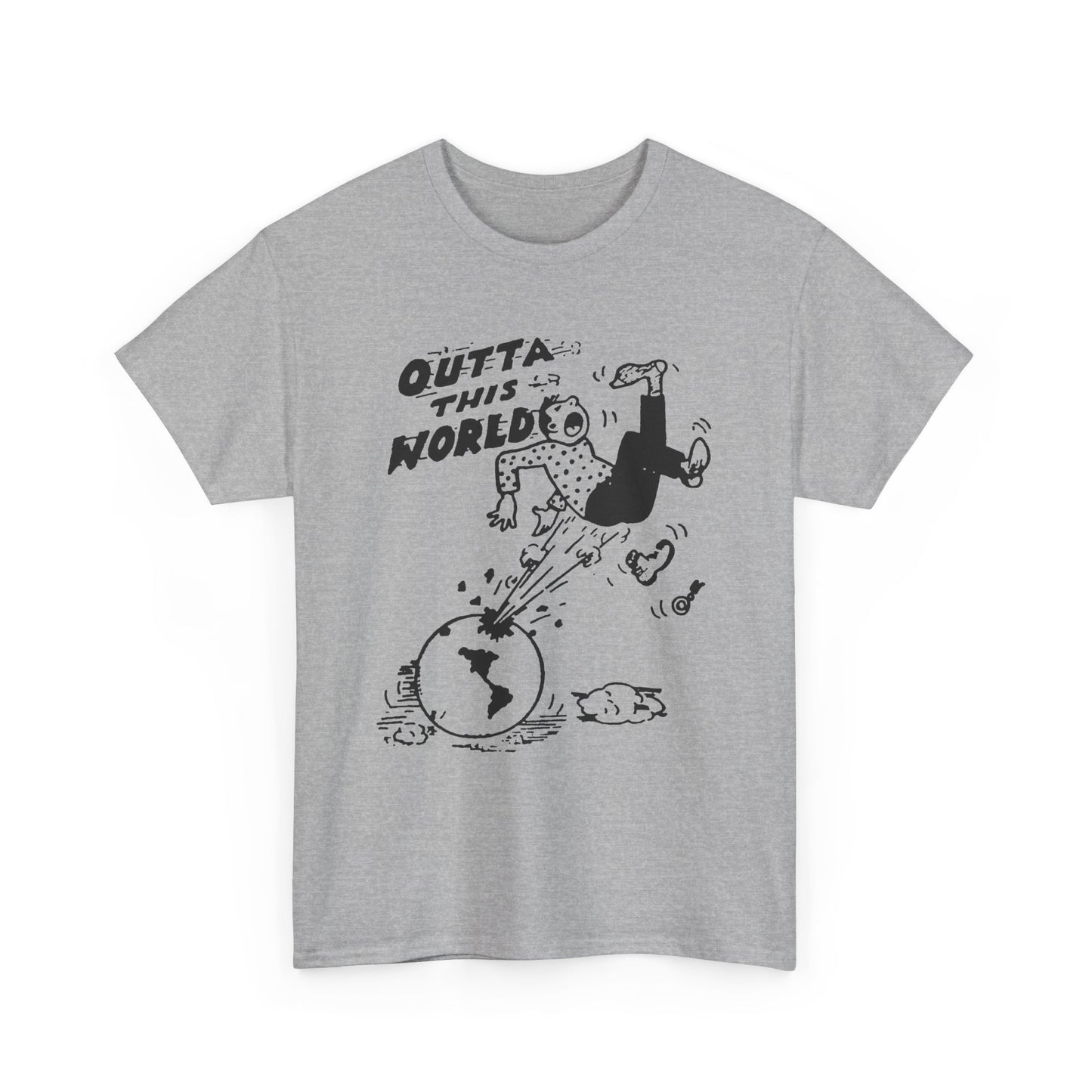 mid century burlesque advertising image outta this world tshirt