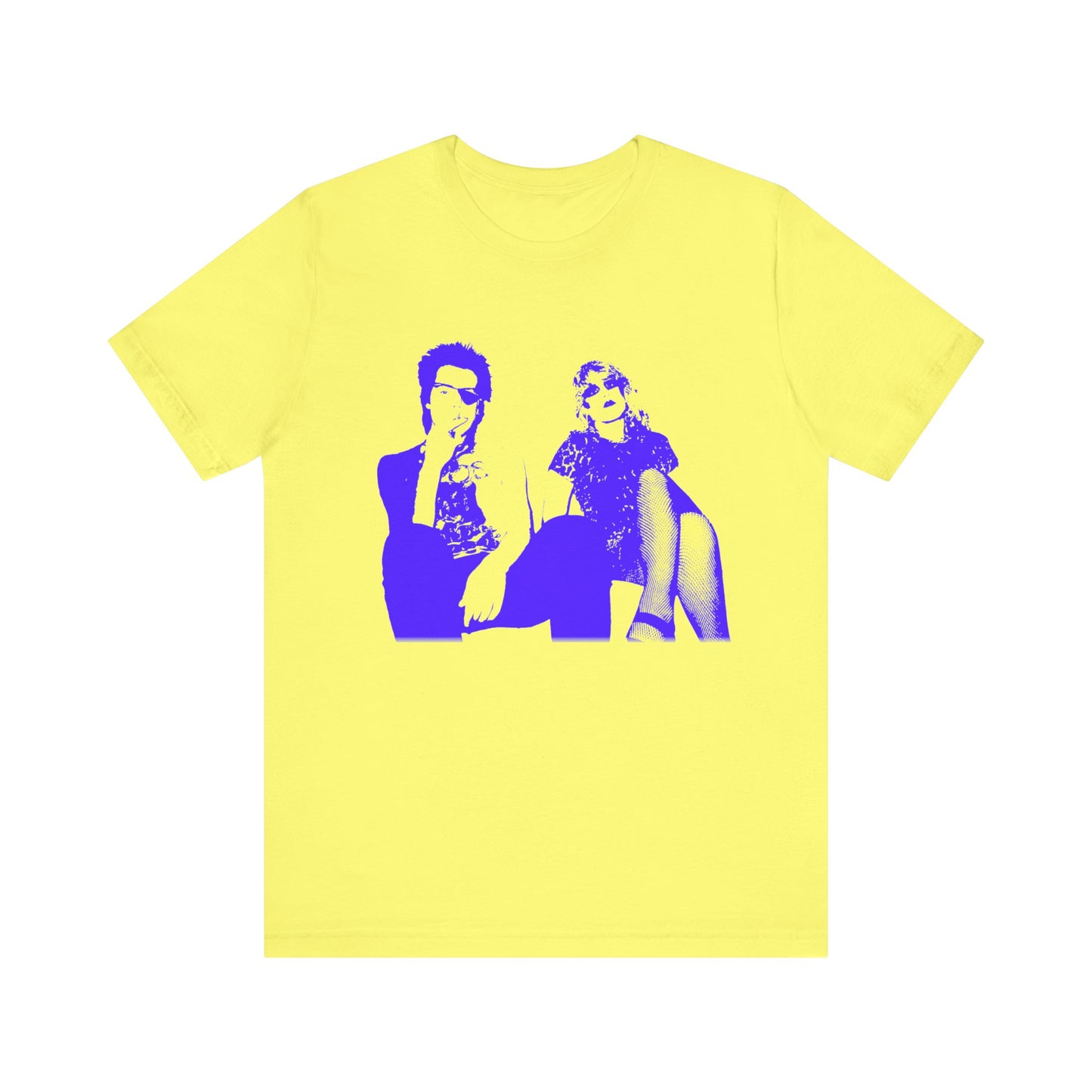 the real sid and nancy purple/blue stencil fan art tshirt