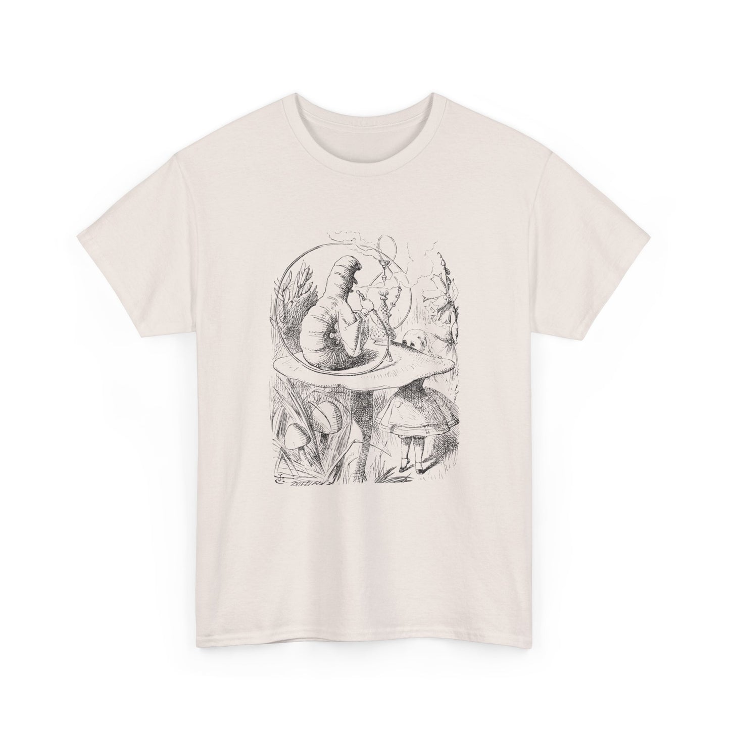 1865 alice's adventures in wonderland illustration by john tennial caterpillar tshirt