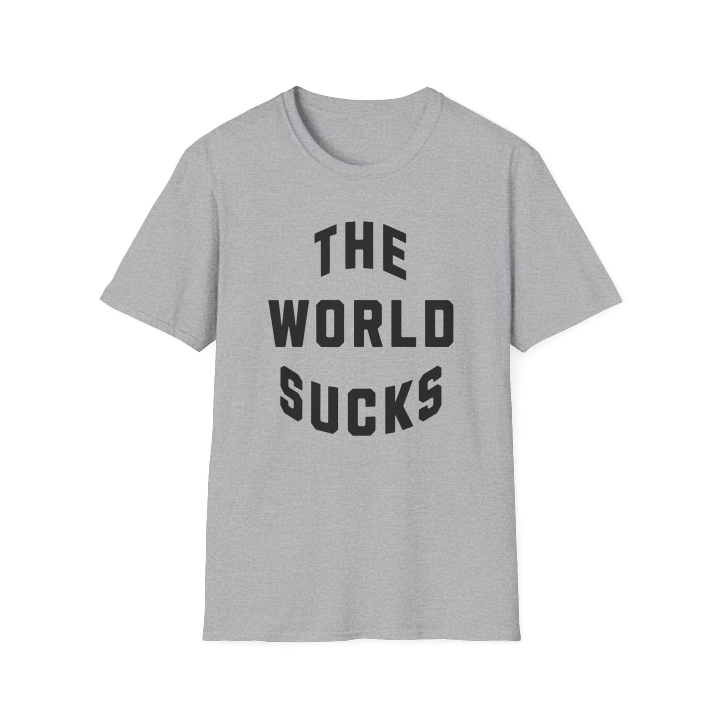 the world sucks vintage design tshirt