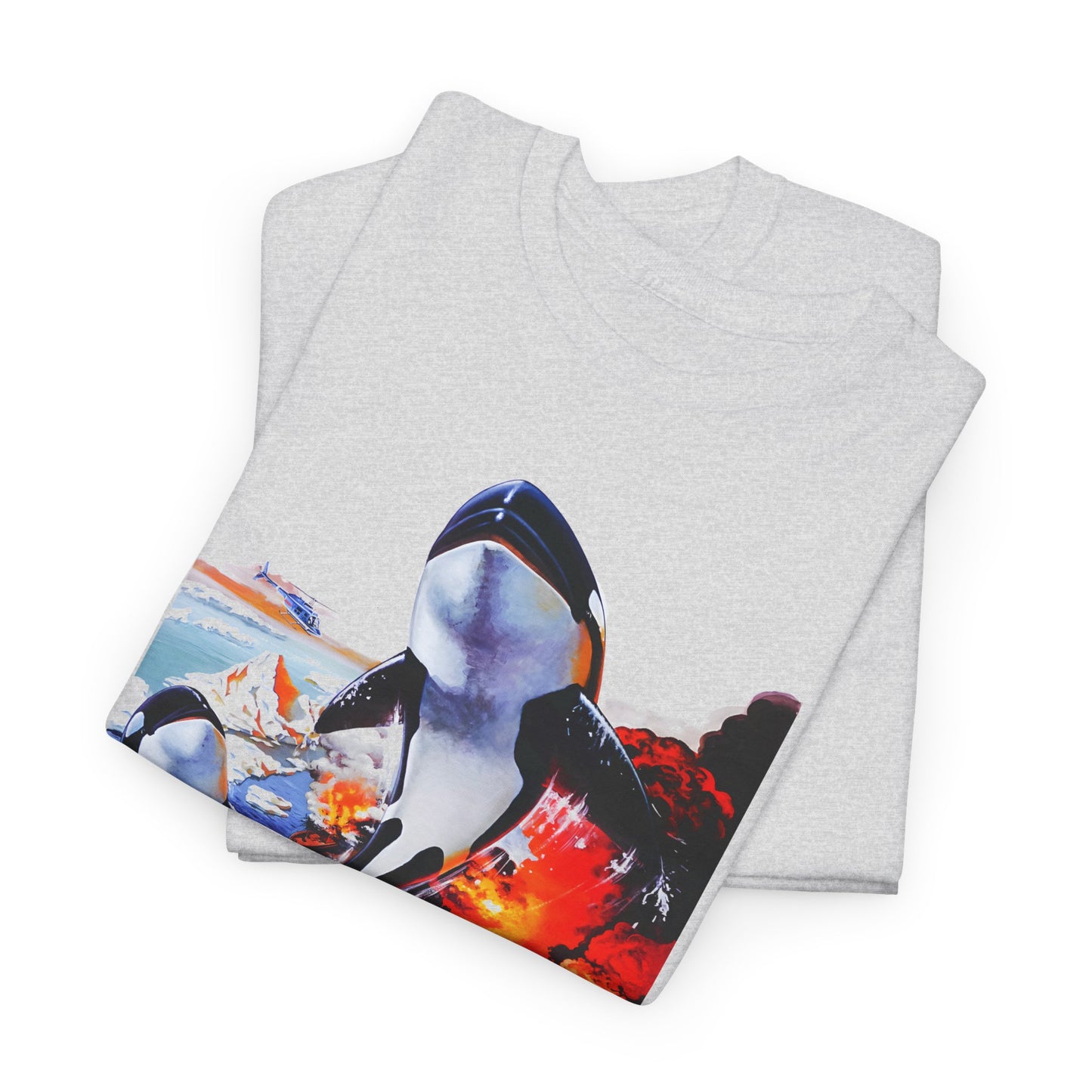 1977 orca the killer whale japanese movie poster custom edit with english title tshirt