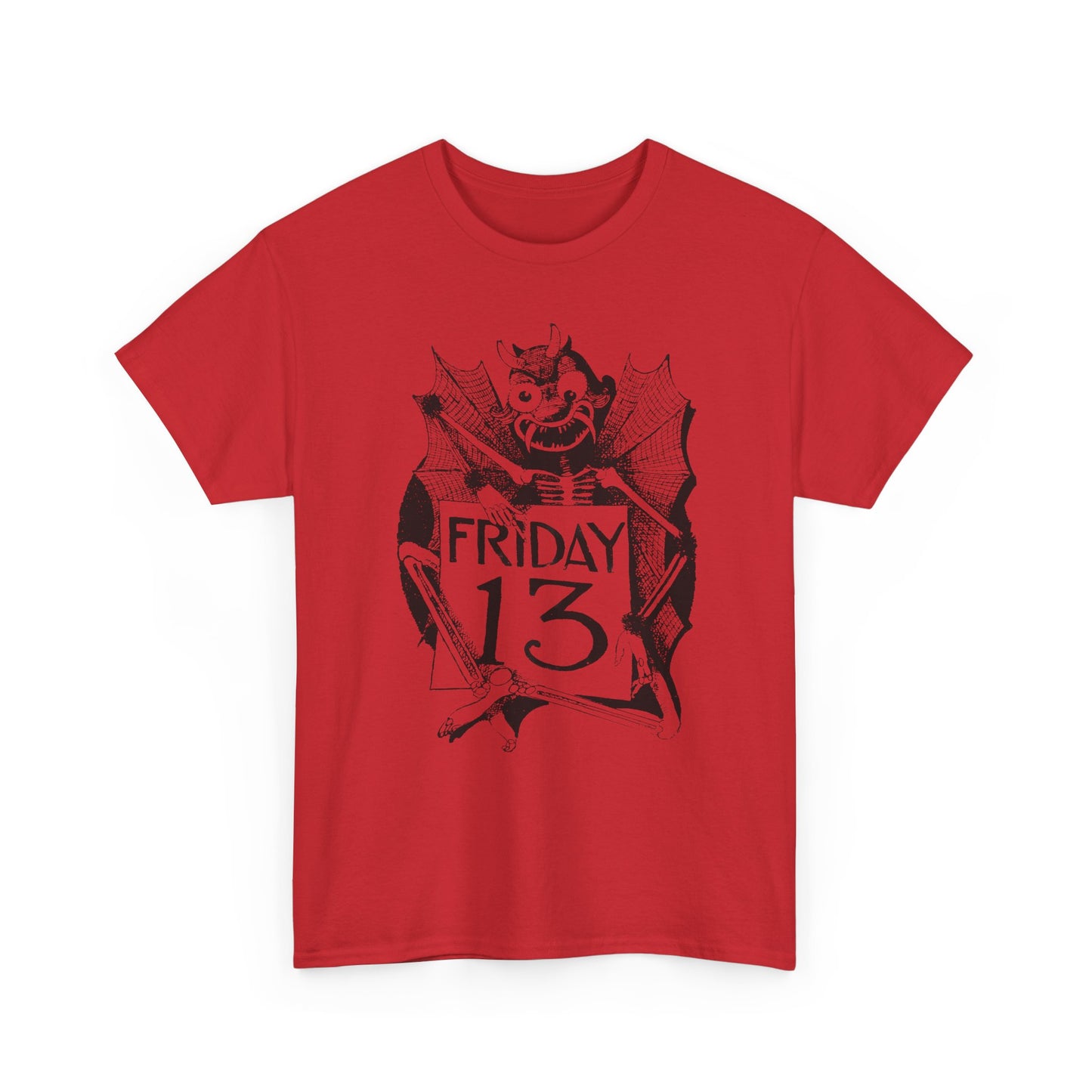 early 1900s friday the 13th jinx illustration reproduction tshirt