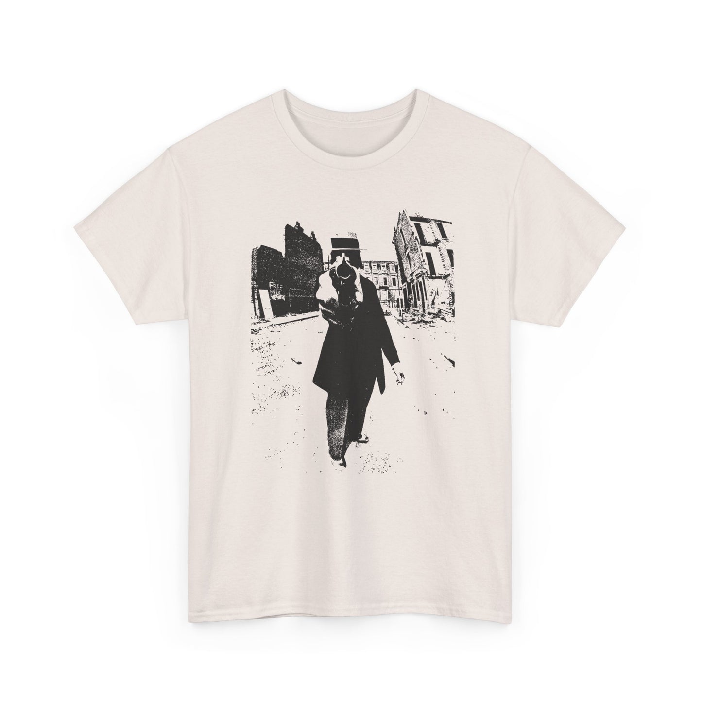 1960s counter culture magazine (friends) man with gun cover custom edit tshirt
