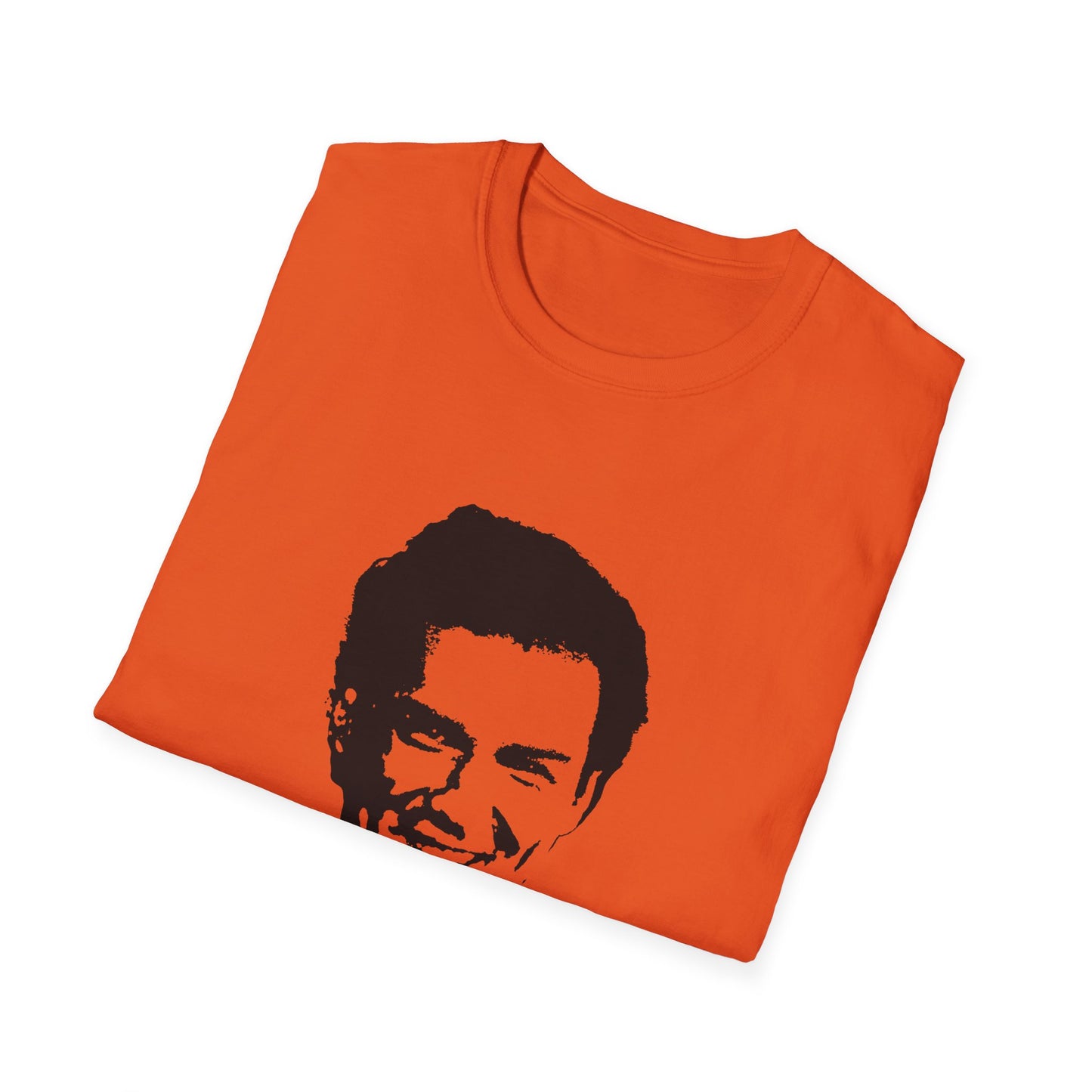 norm macdonald black stencil face tshirt