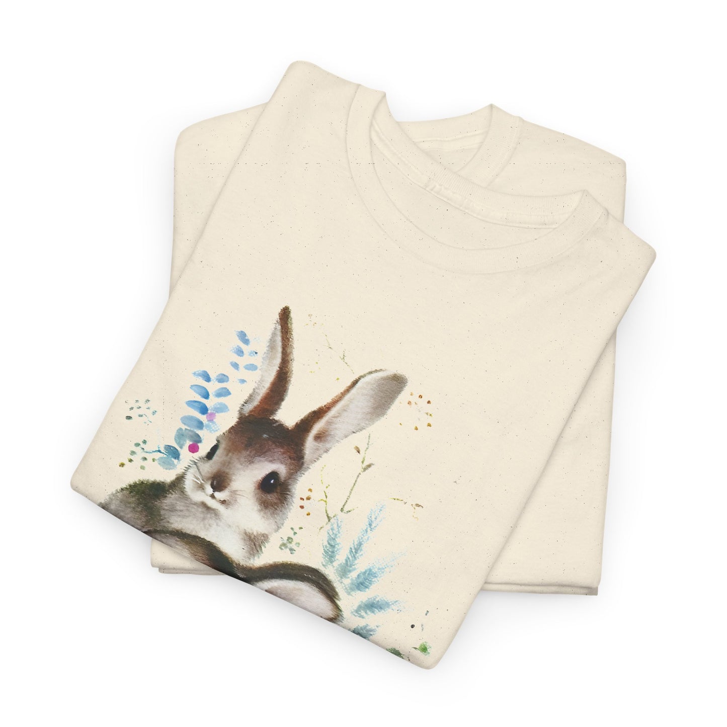 mid twentieth century two bunnies vintage graphic reproduction tshirt