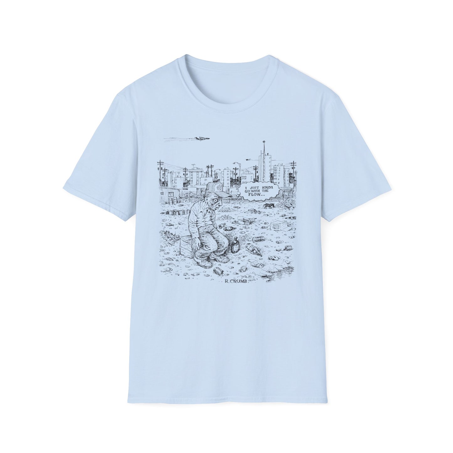 r. crumb i just kinda go with the flow 2 tshirt