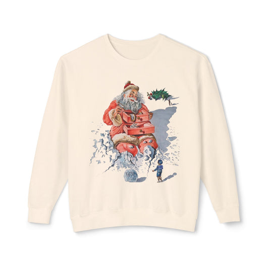 salvador dali's 1948 santa with drawers christmas card 100% cotton sweatshirt