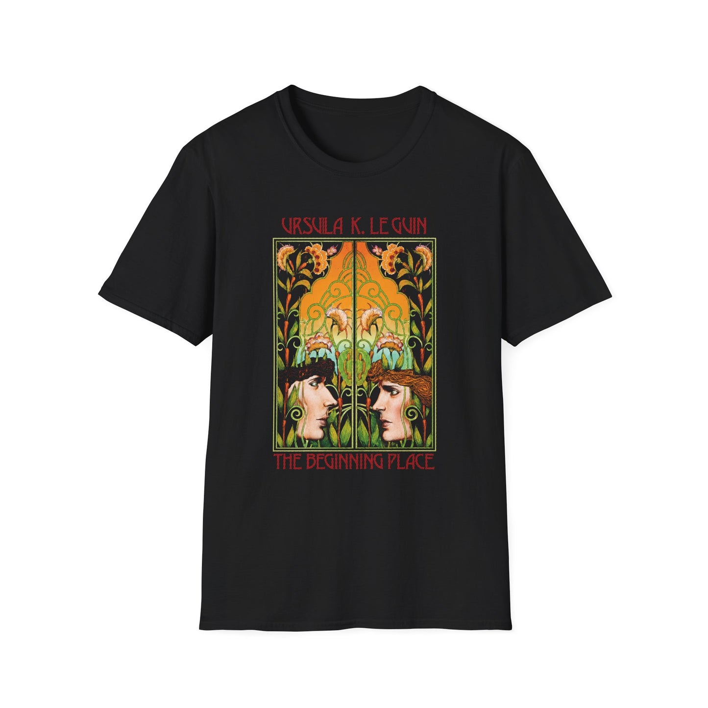 1980 science fiction book the beginning place ursula k le guin book cover tshirt