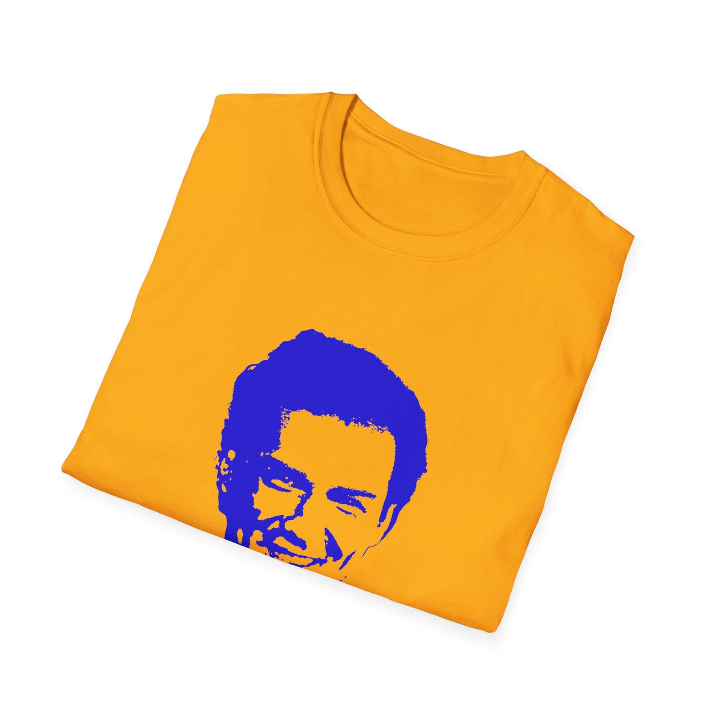 norm macdonald blue stencil face tshirt