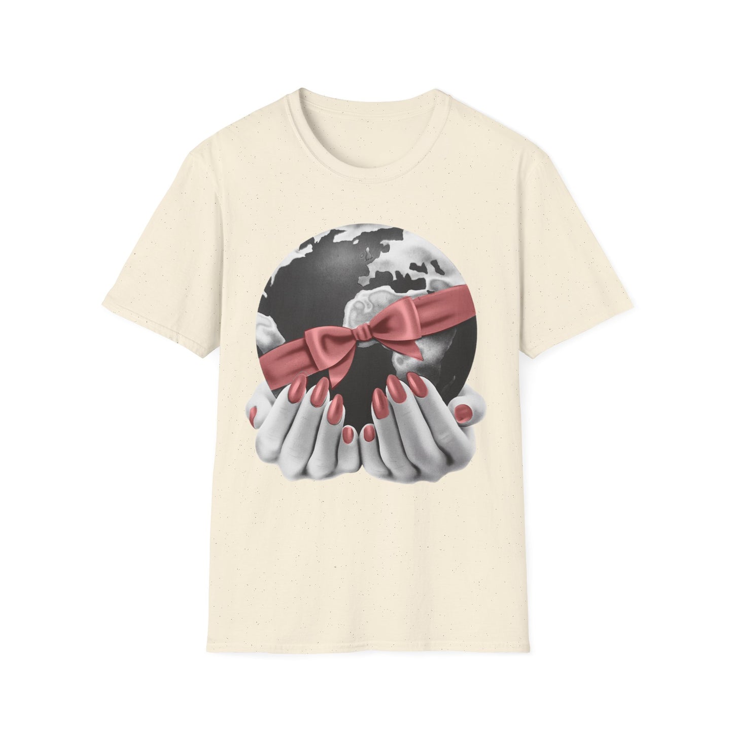 i'd give you the world 1980s graphic from a greeting card red nail version tshirt