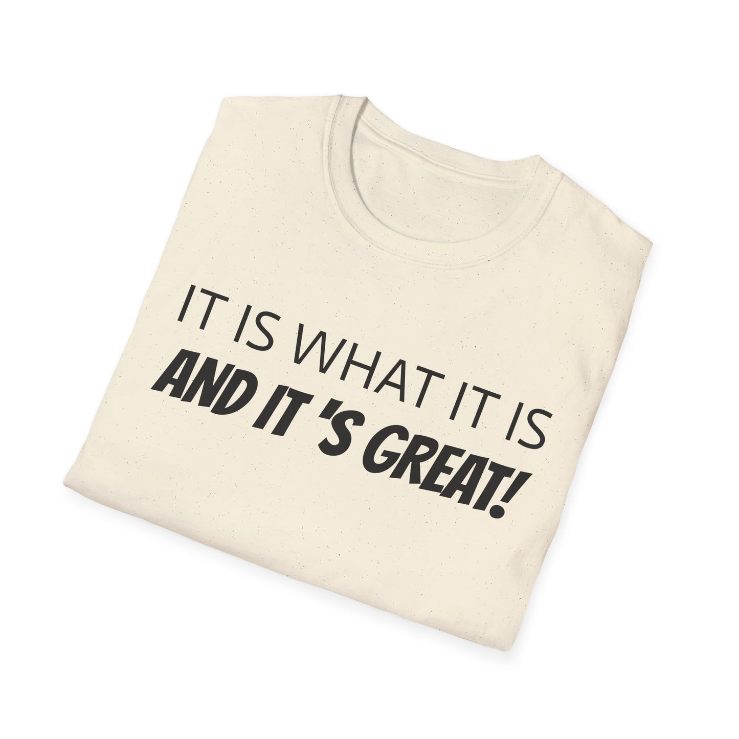 it is what it is and it's great! tshirt