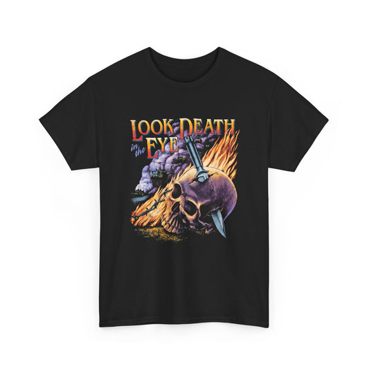 vintage 1980s look death in the eye reproduction tshirt